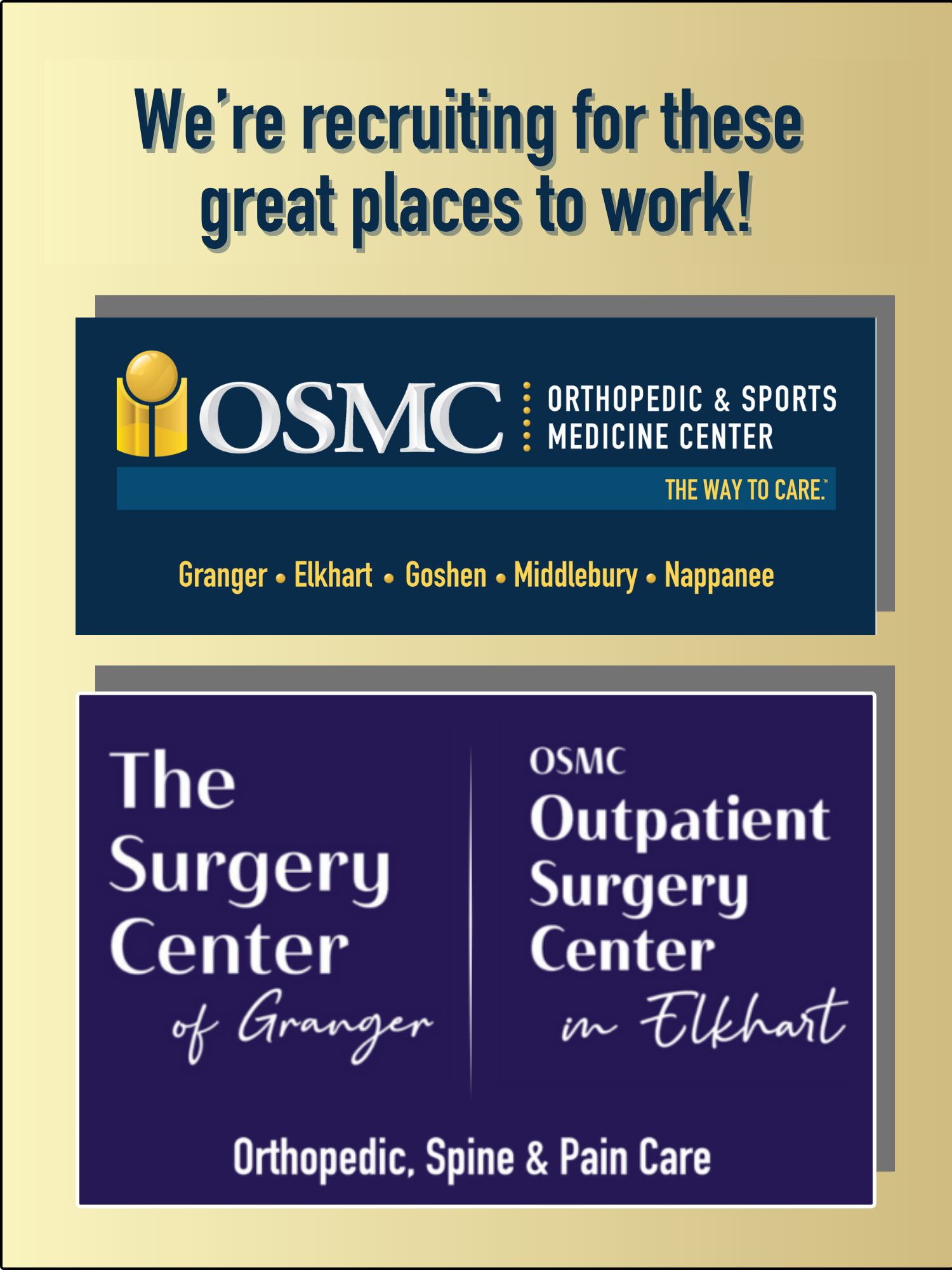 OSMC - orthopedics - orthopedic surgery Elkhart IN - orthopedic surgery Goshen IN - orthopedic surgery Middlebury IN - orthopedic surgery Nappanee IN - orthopedic center near me - orthopedic clinic near me - orthopedic doctor 