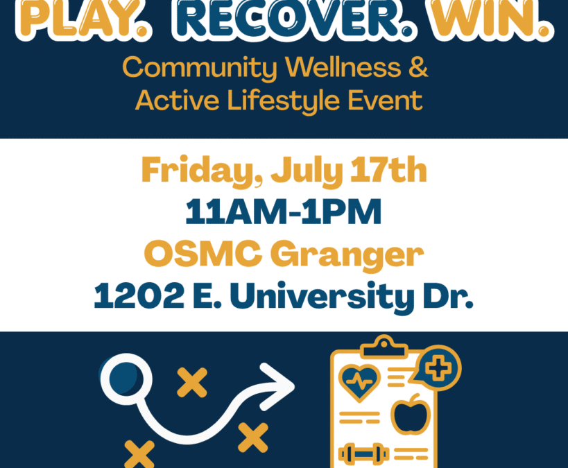 PLAY. RECOVER. WIN. A Community Wellness & Active Lifestyle Event